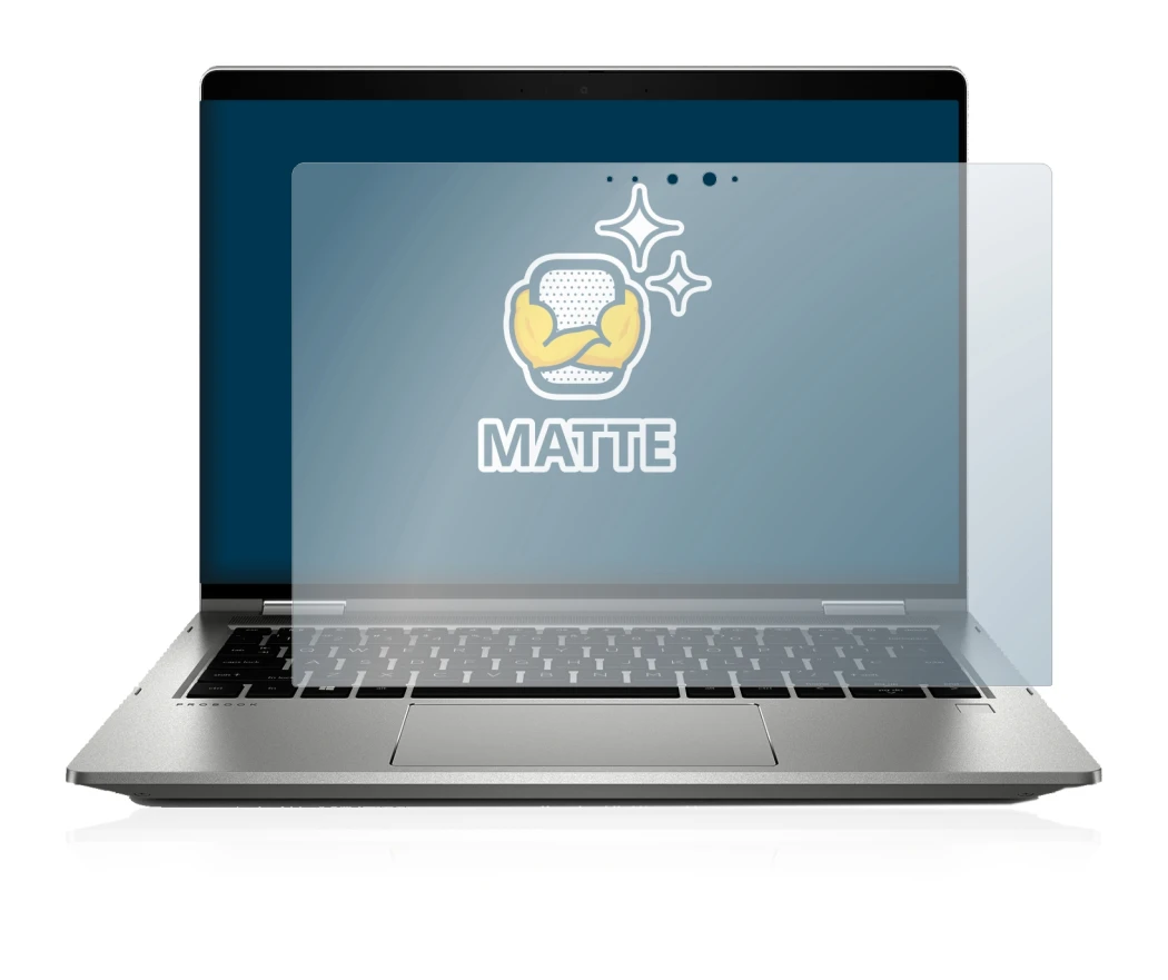 Image of the device HP ProBook x360 435 G7 with a wide variety of screen protectors.