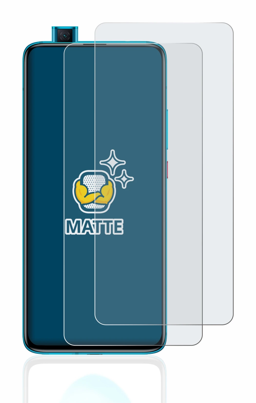 Image of the device Xiaomi Poco F2 Pro with a wide variety of screen protectors.