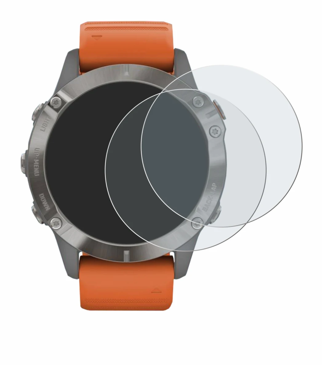 Image of the device Garmin Fenix 6 Pro Solar with a wide variety of screen protectors.