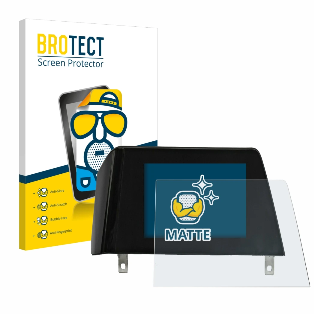 Front side of a product packaging with the brand logo BROTECT. Next to it is the device BMW 3 G21 2020 Infotainment System (tr