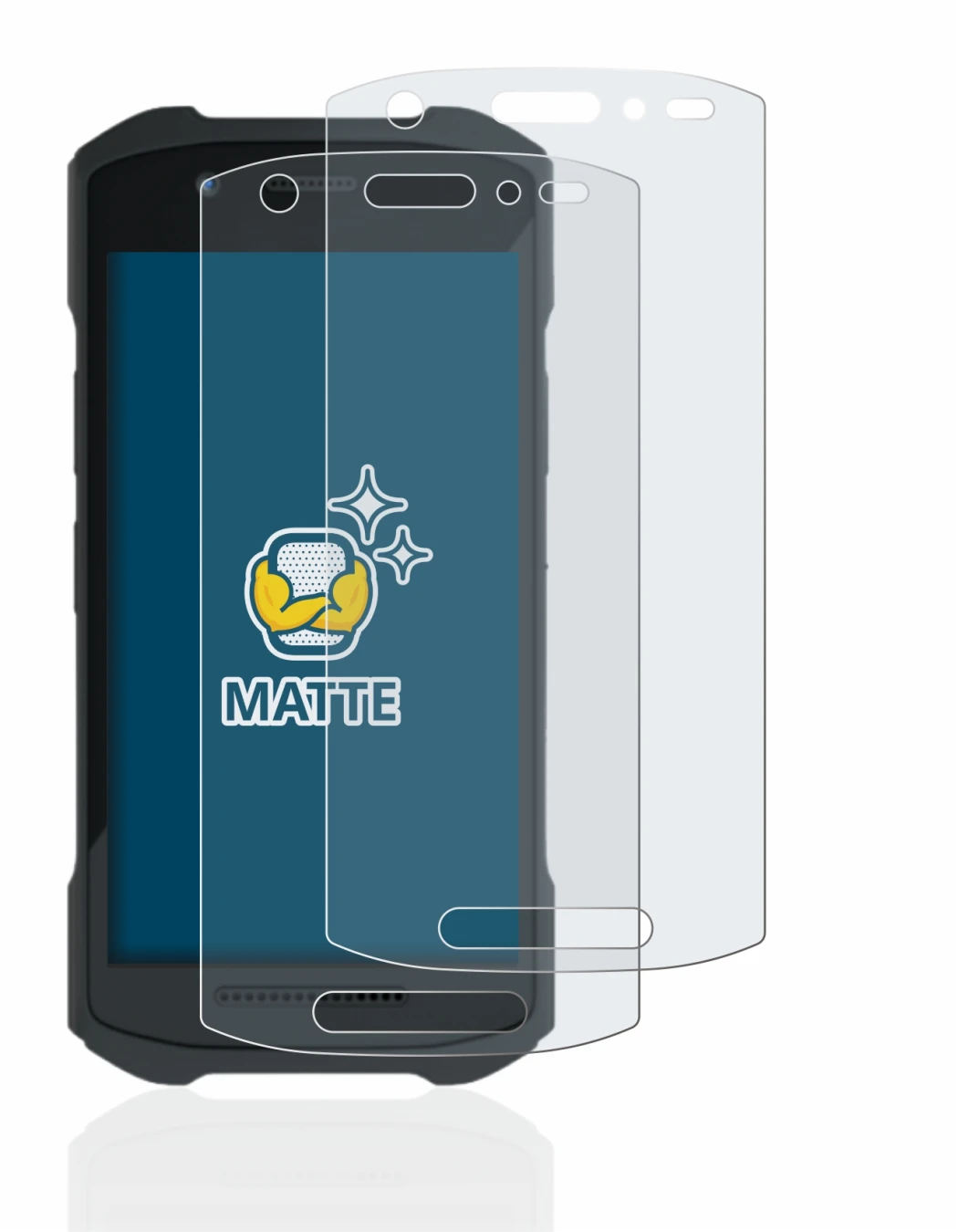 Image of the device Zebra TC21 with a wide variety of screen protectors.