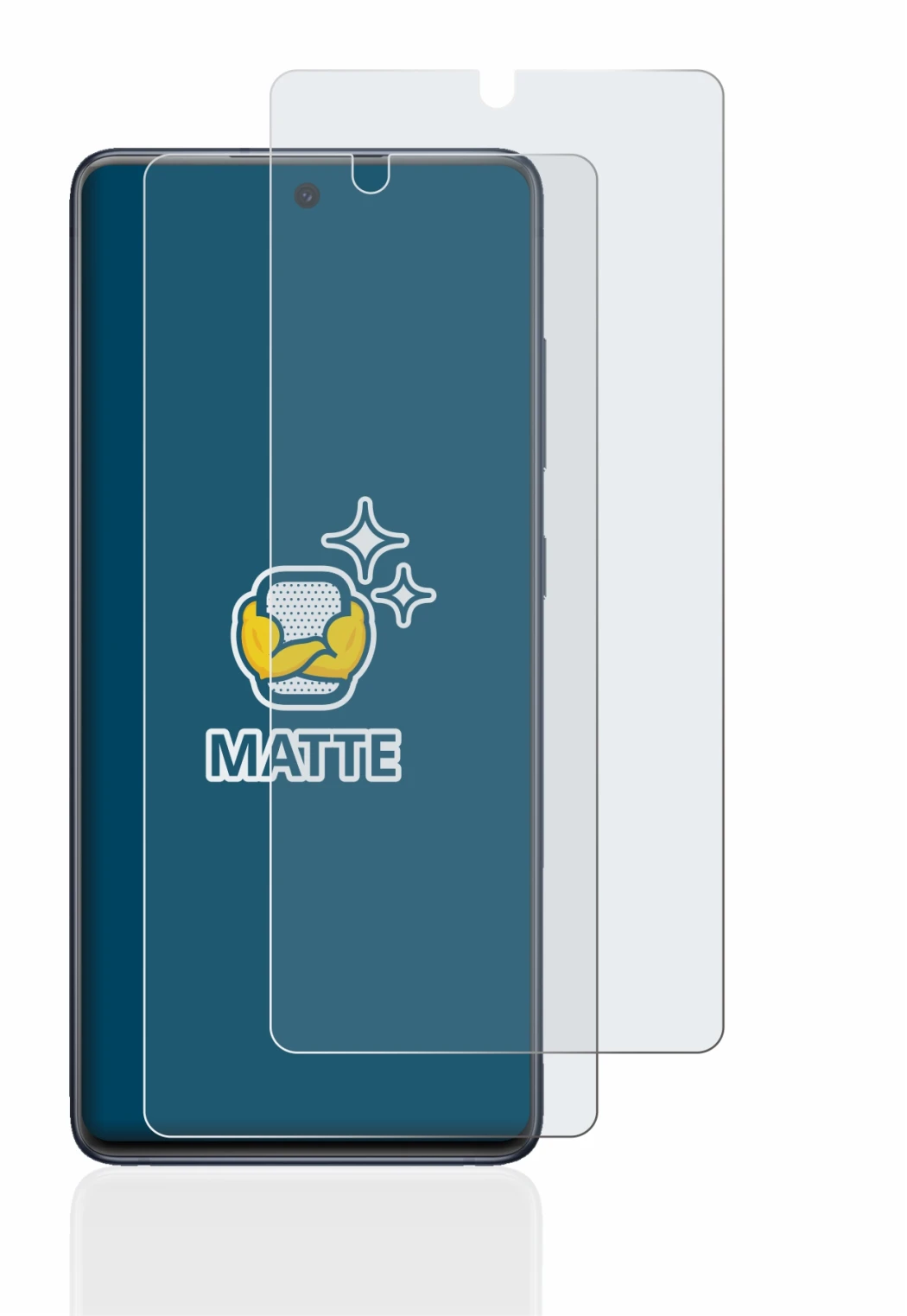 Image of the device Samsung Galaxy S20 FE with a wide variety of screen protectors.