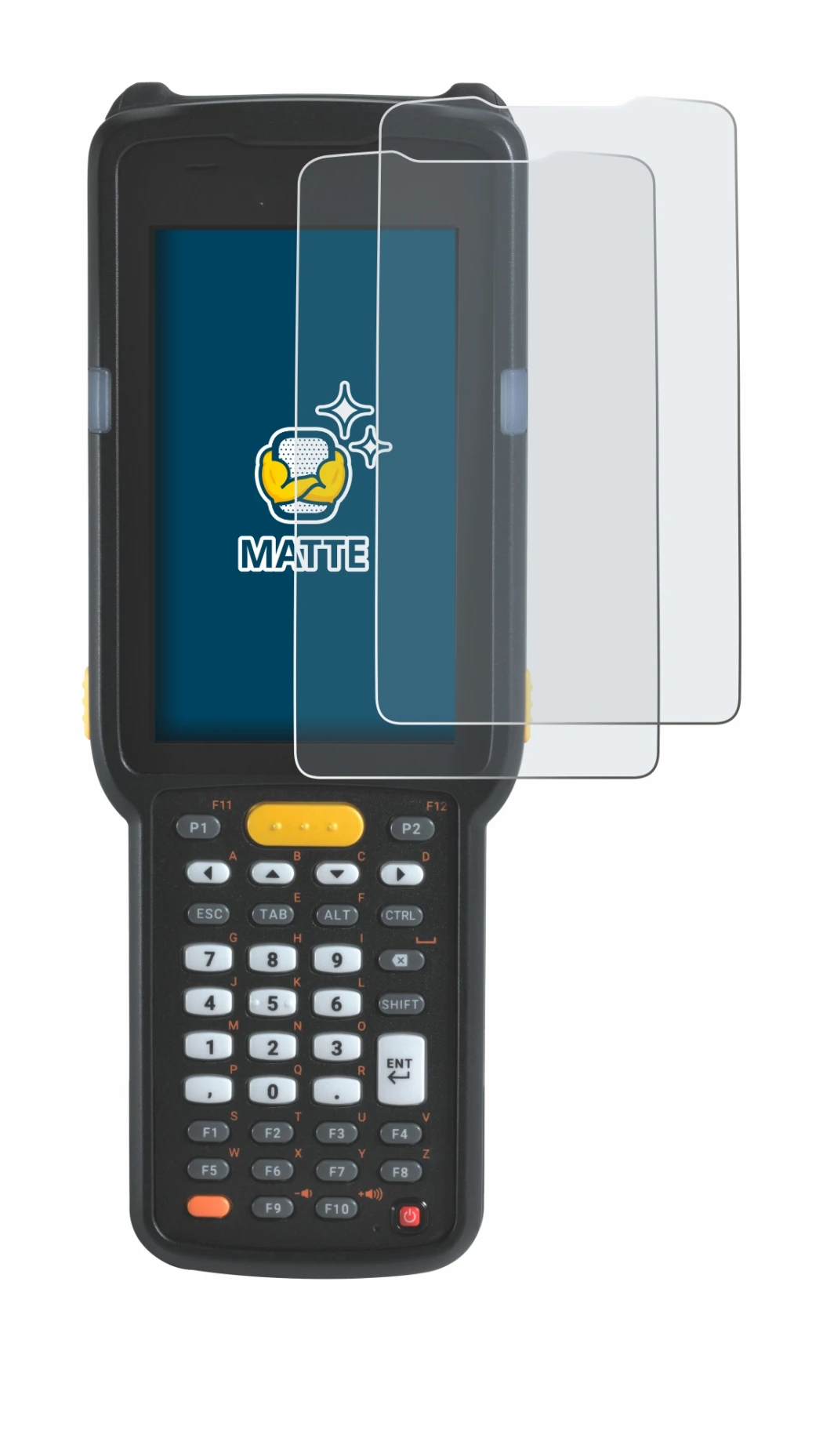 Image of the device Zebra MC330L with a wide variety of screen protectors.