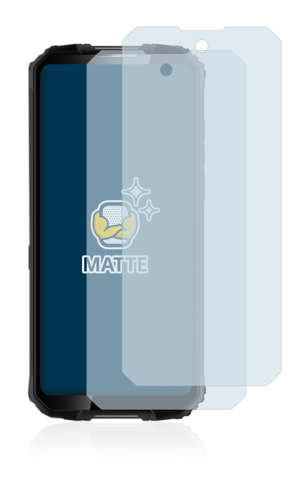 Image of the device Oukitel WP10 5G with a wide variety of screen protectors.