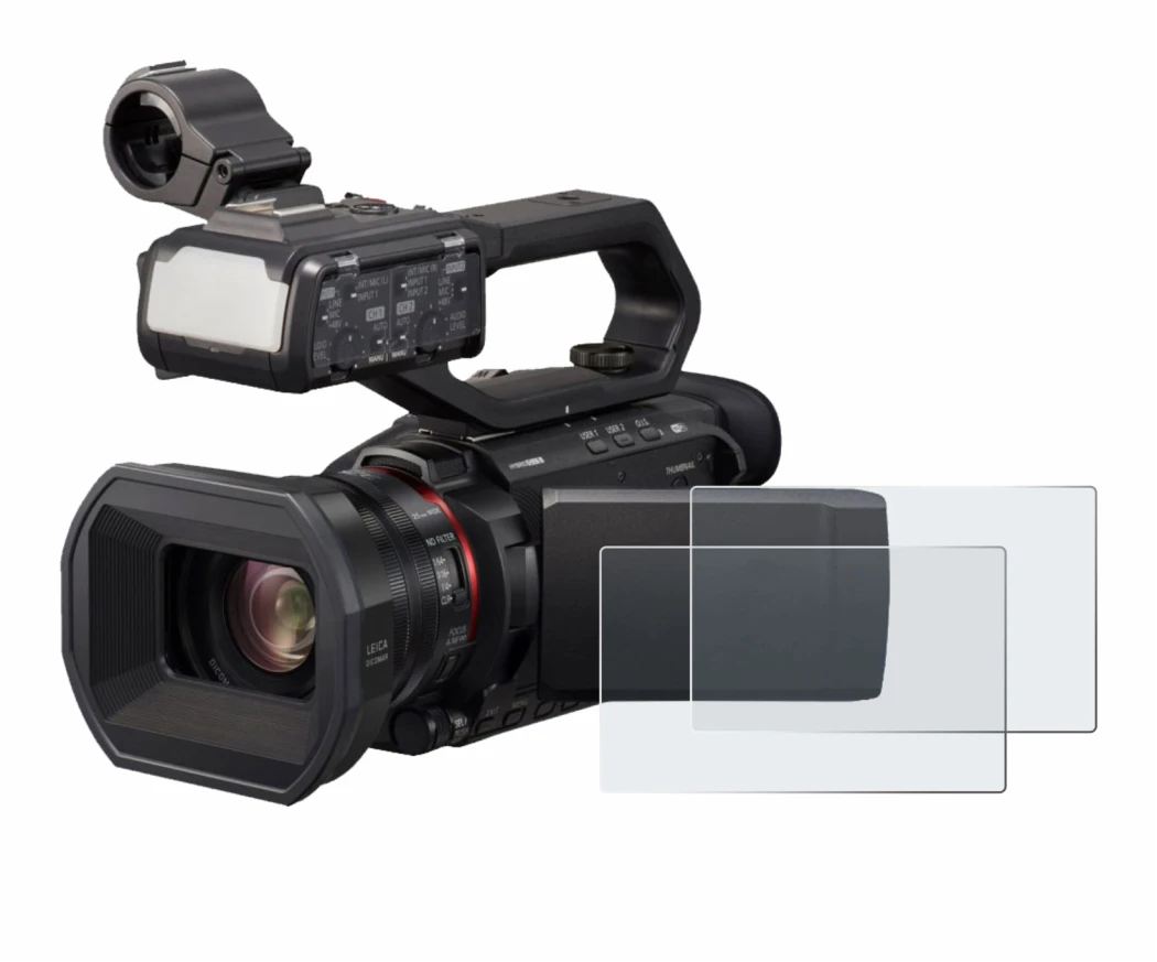 Image of the device Panasonic HC-X2000 with a wide variety of screen protectors.