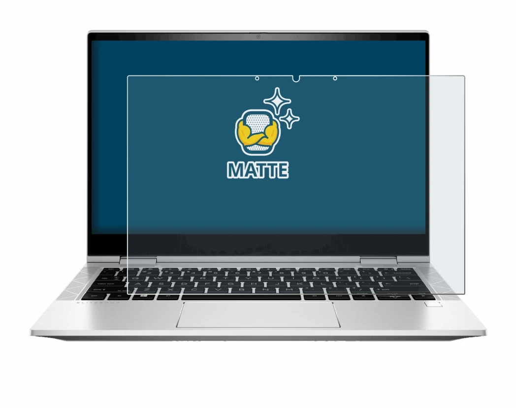 Image of the device HP EliteBook x360 830 G8 with a wide variety of screen protectors.