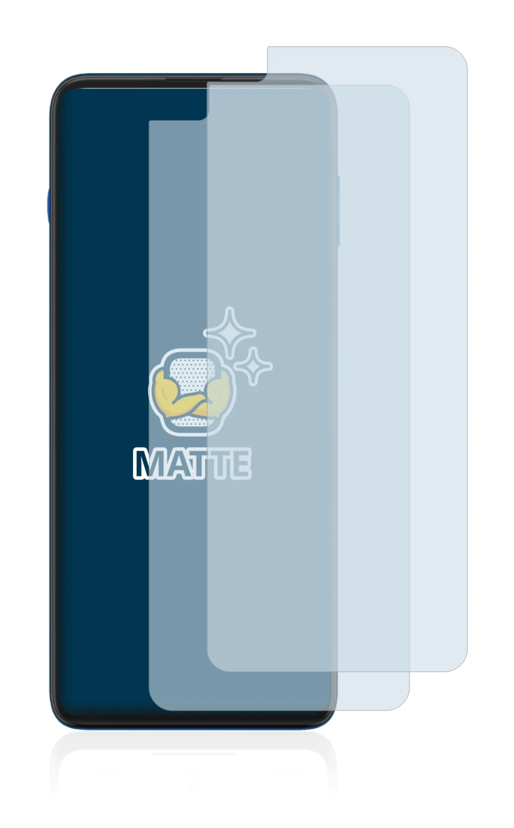 Image of the device Motorola G100 with a wide variety of screen protectors.