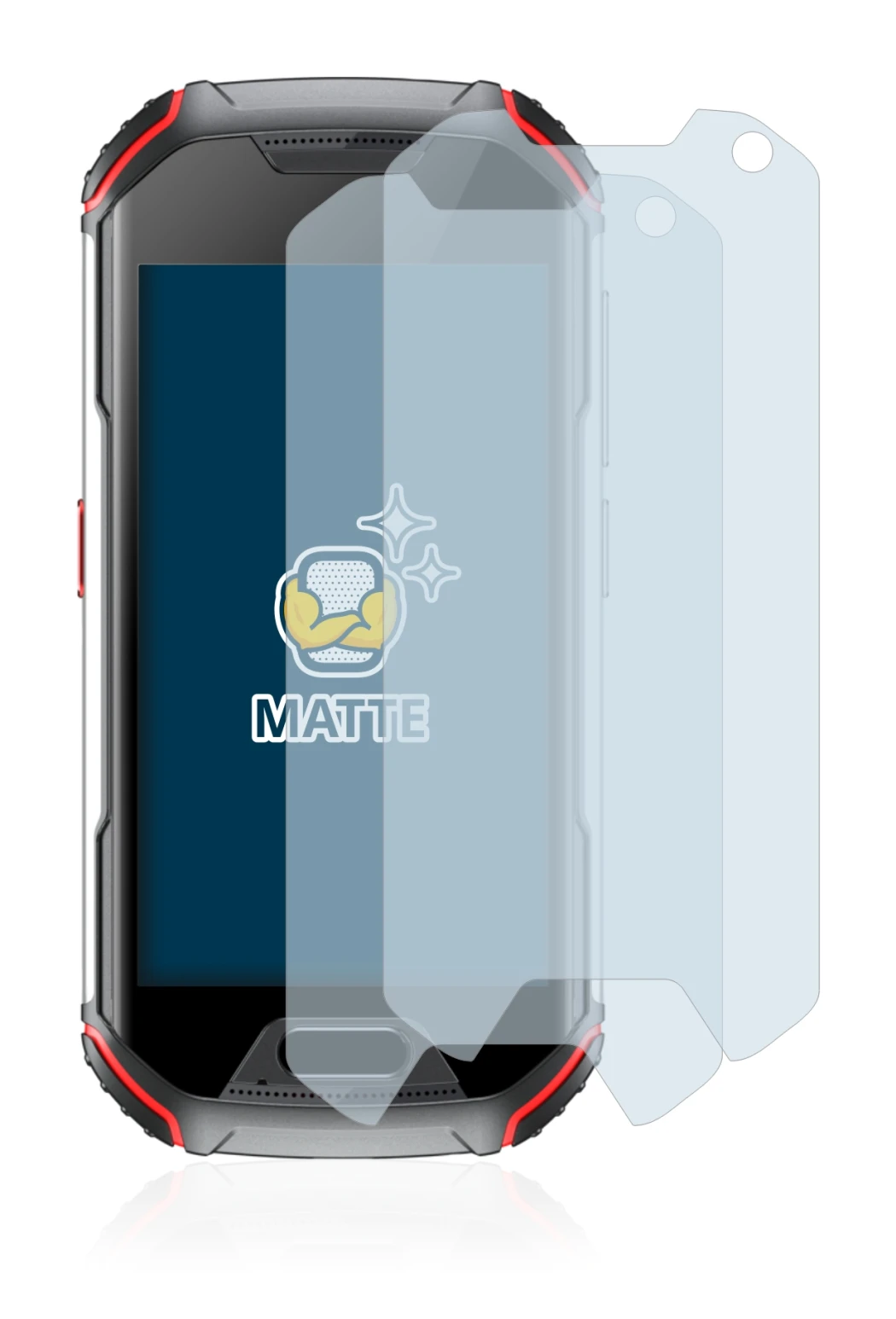 Image of the device Unihertz Atom XL with a wide variety of screen protectors.