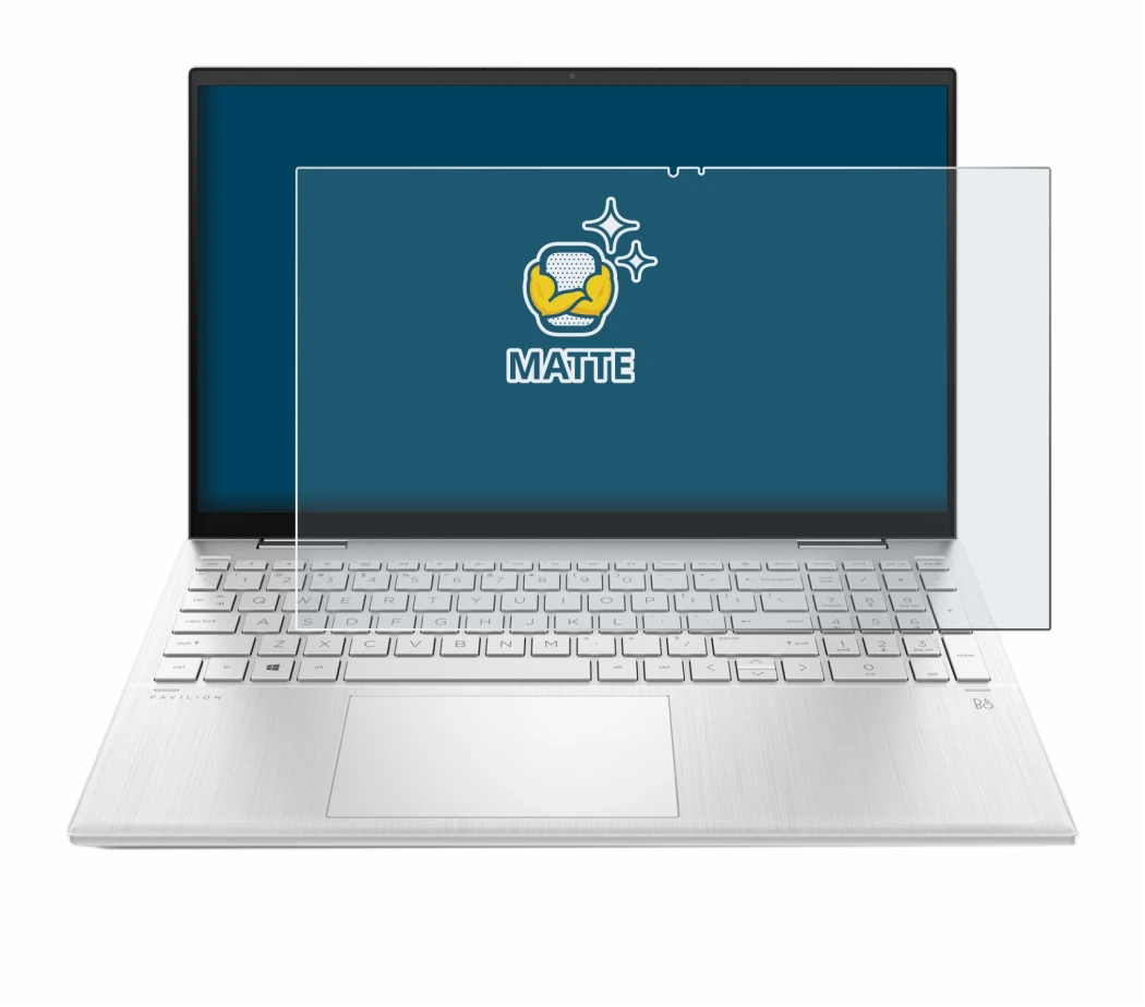 Image of the device HP Pavilion x360 (15-erX) with a wide variety of screen protectors.