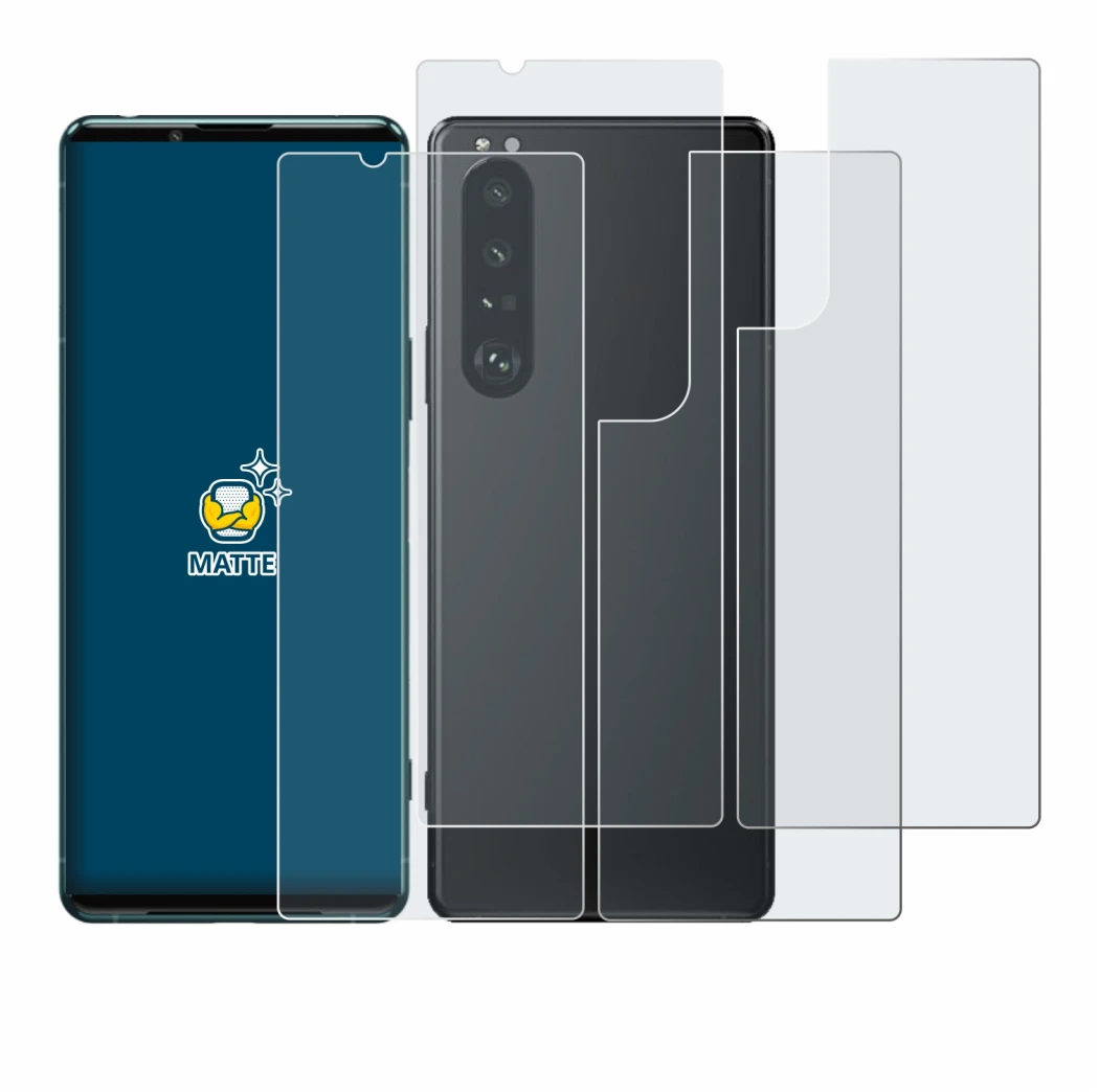 Image of the device Sony Xperia 5 III (Front+Back) with a wide variety of screen protectors.