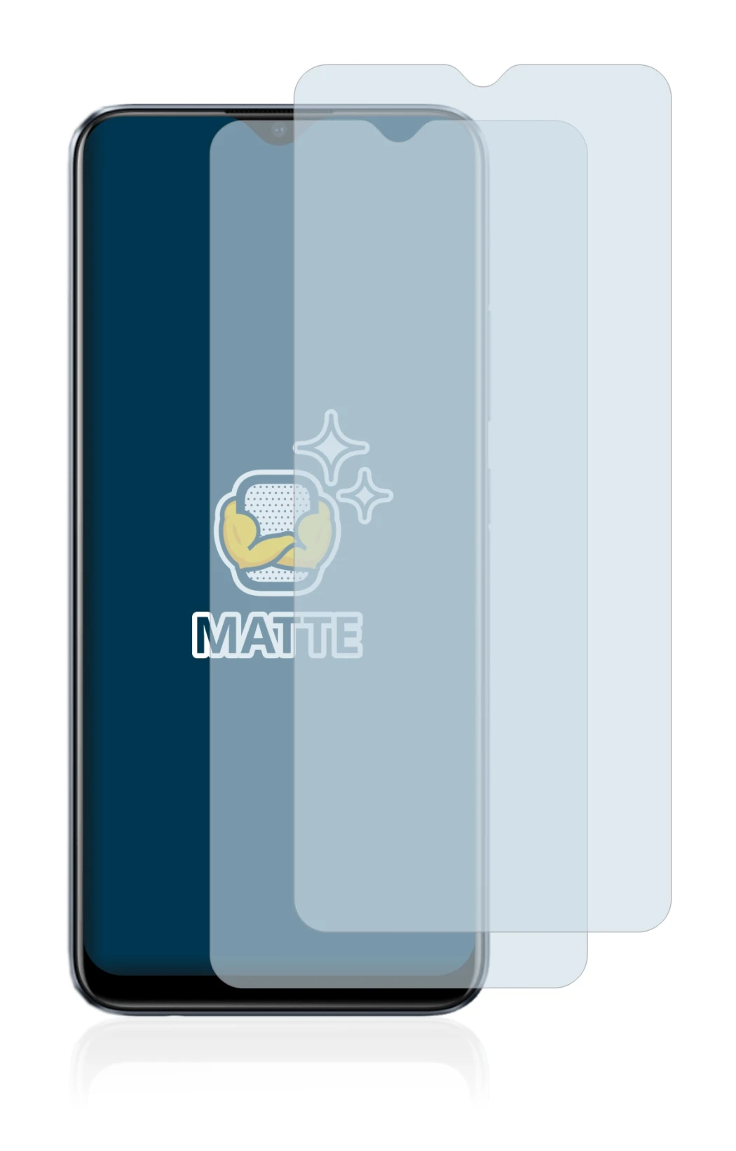 Image of the device realme C11 2021 with a wide variety of screen protectors.