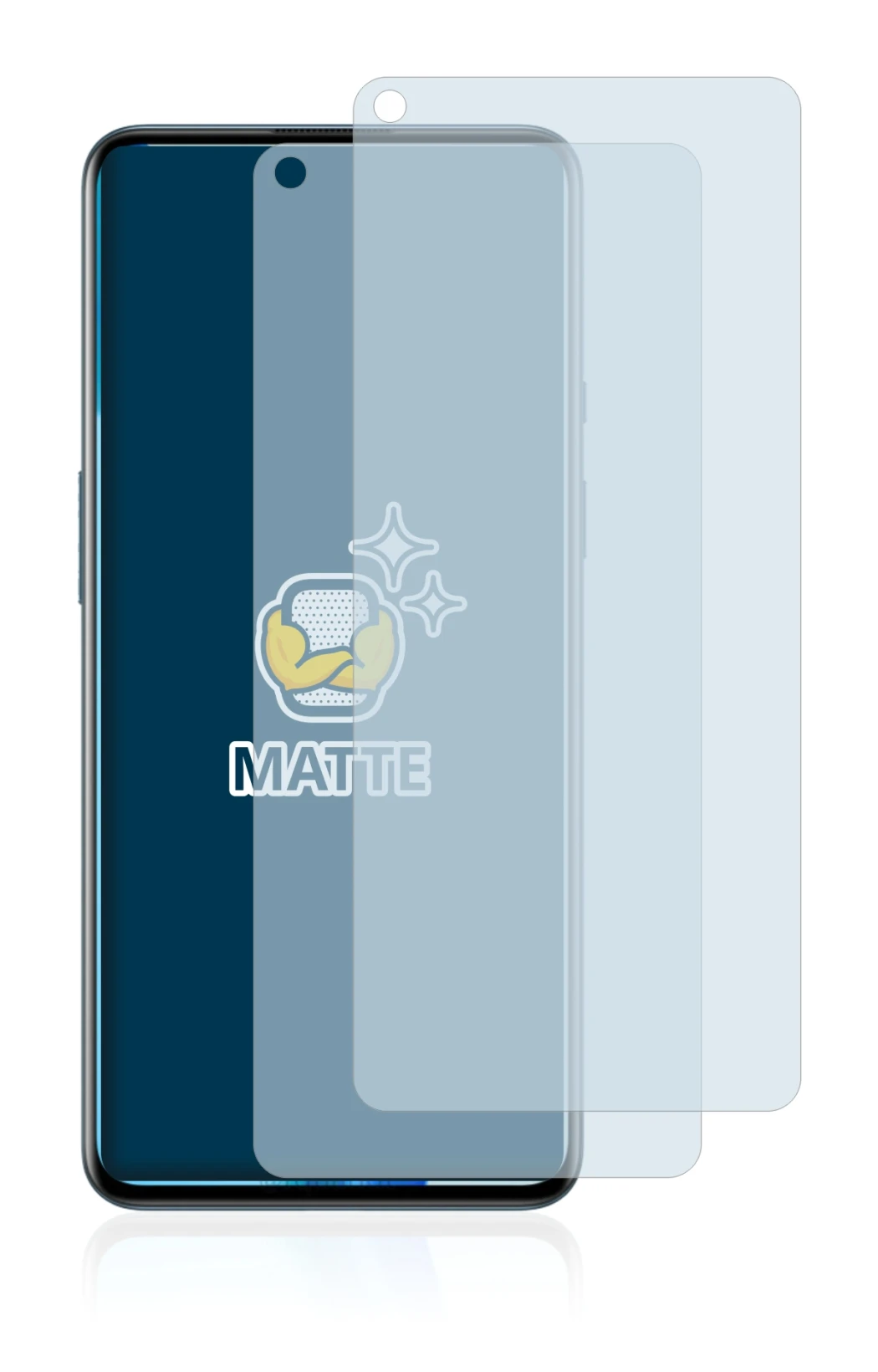 Image of the device OnePlus 9 5G with a wide variety of screen protectors.