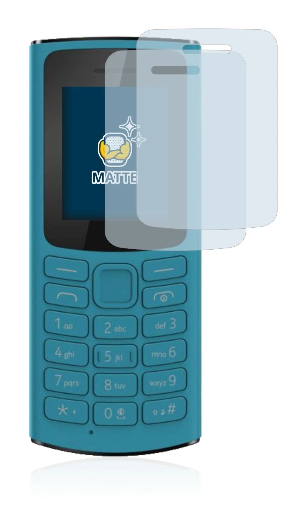 Image of the device Nokia 105 4G 2021 with a wide variety of screen protectors.