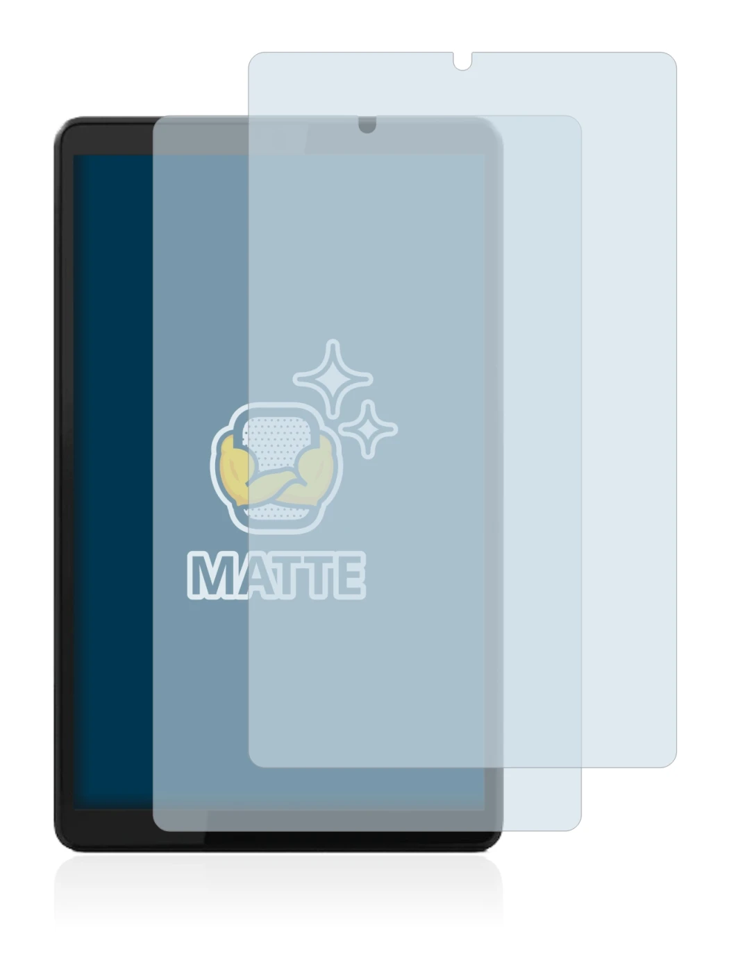 Image of the device Lenovo Tab M8 (3th Gen.) with a wide variety of screen protectors.