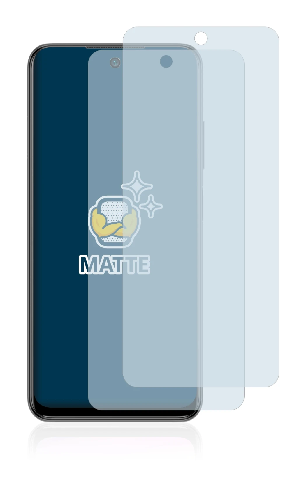 Image of the device Xiaomi Redmi Note 10T 5G with a wide variety of screen protectors.