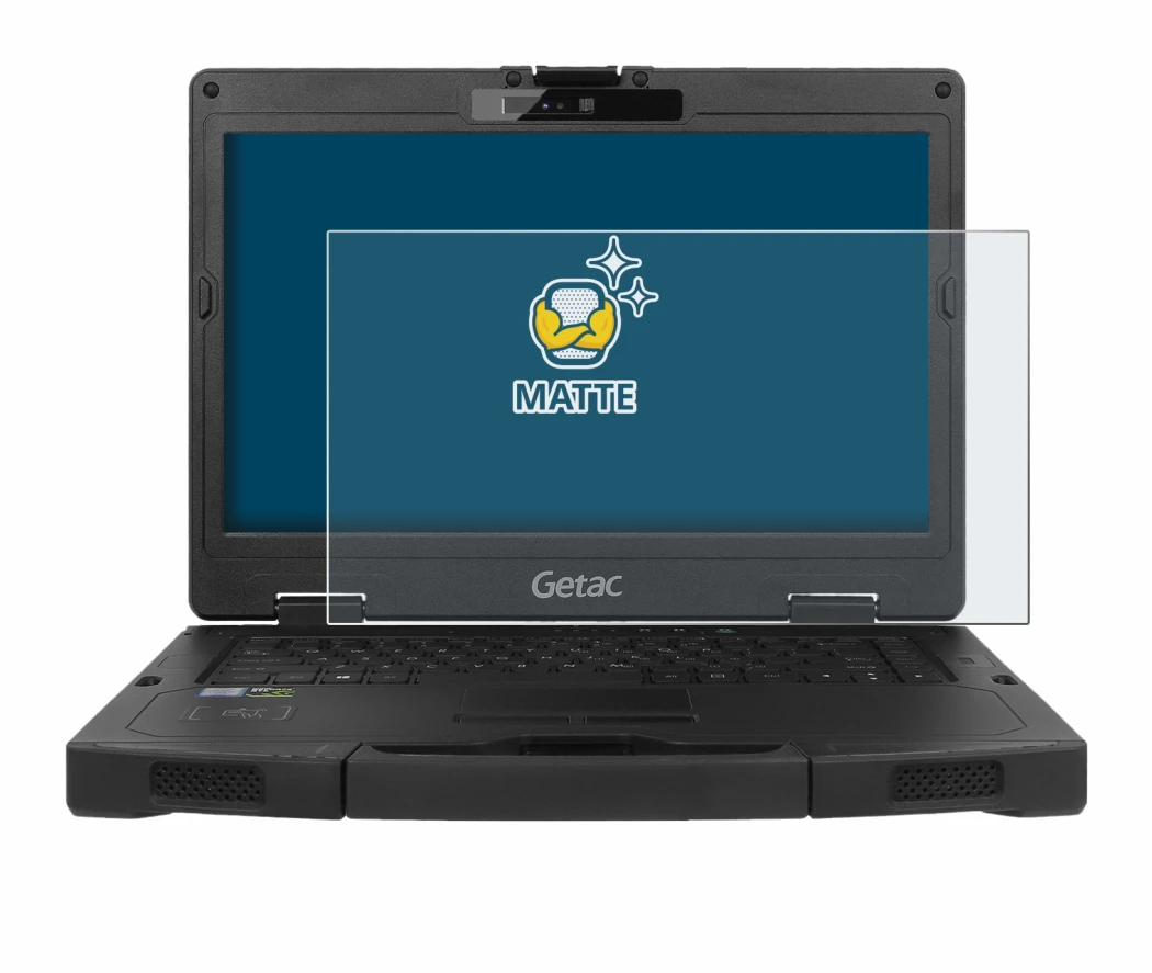 Image of the device Getac S410 with a wide variety of screen protectors.