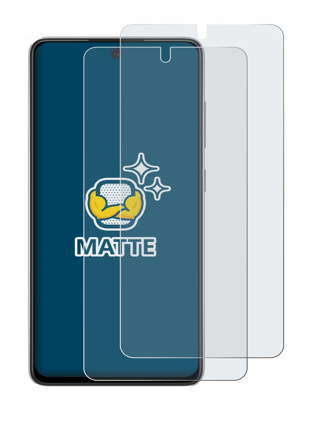 Image of the device Samsung Galaxy A52s 5G with a wide variety of screen protectors.