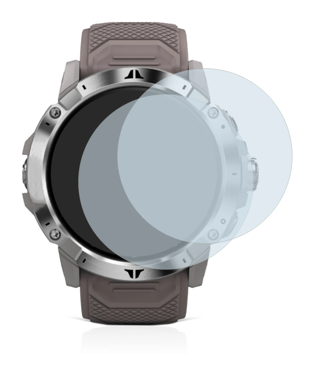 Image of the device Coros Vertix 2 with a wide variety of screen protectors.