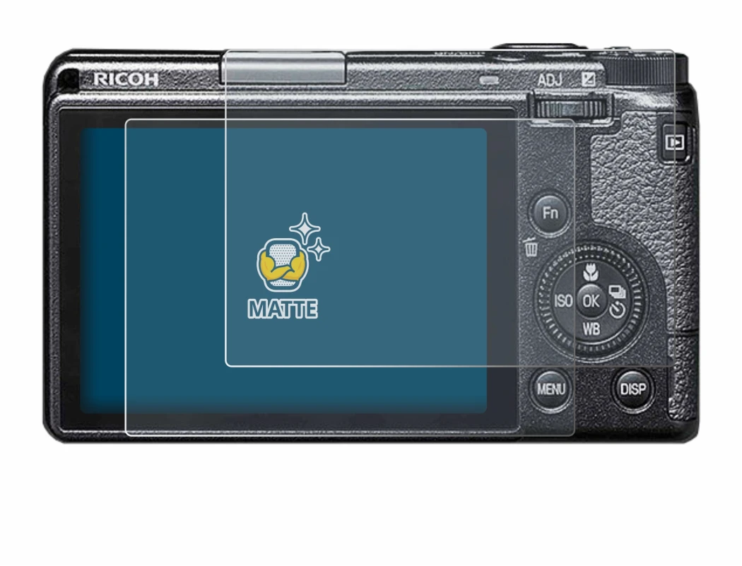 Image of the device Ricoh GR IIIx with a wide variety of screen protectors.