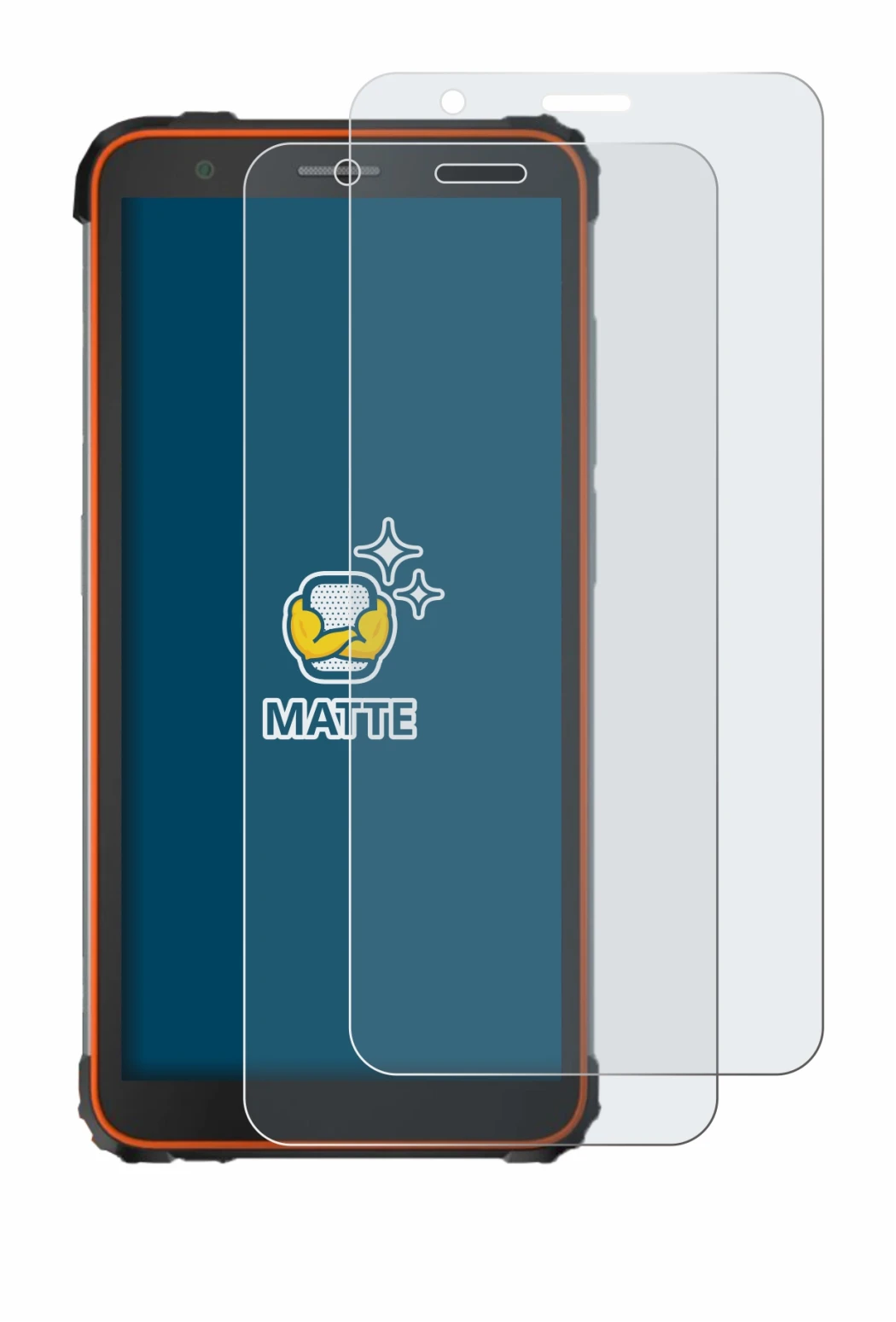 Image of the device Blackview BV6600E with a wide variety of screen protectors.