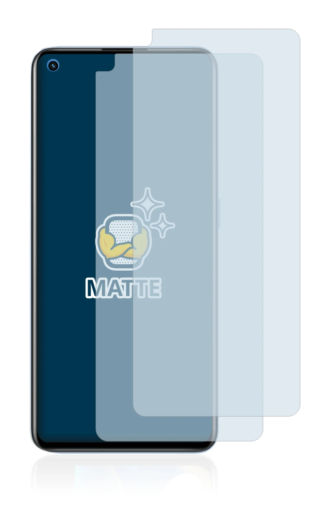 Image of the device realme GT Neo 2 with a wide variety of screen protectors.