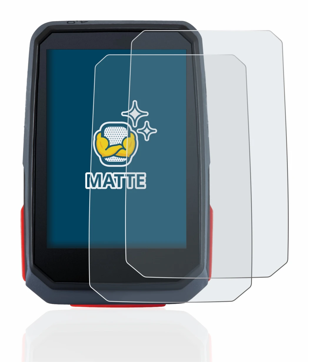 Image of the device Sigma ROX 4.0 with a wide variety of screen protectors.