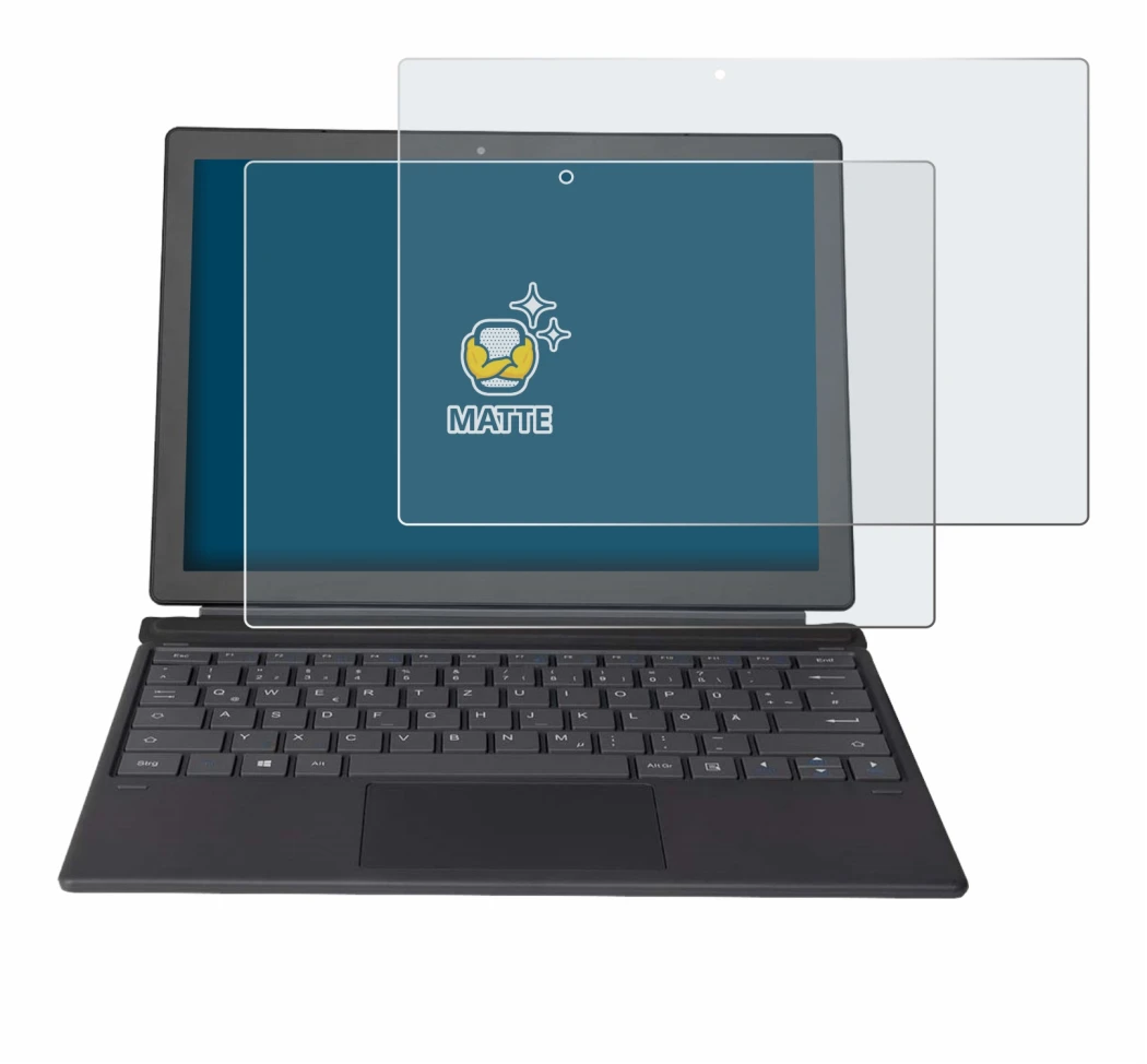 Image of the device Wortmann Terra Pad 1262 with a wide variety of screen protectors.