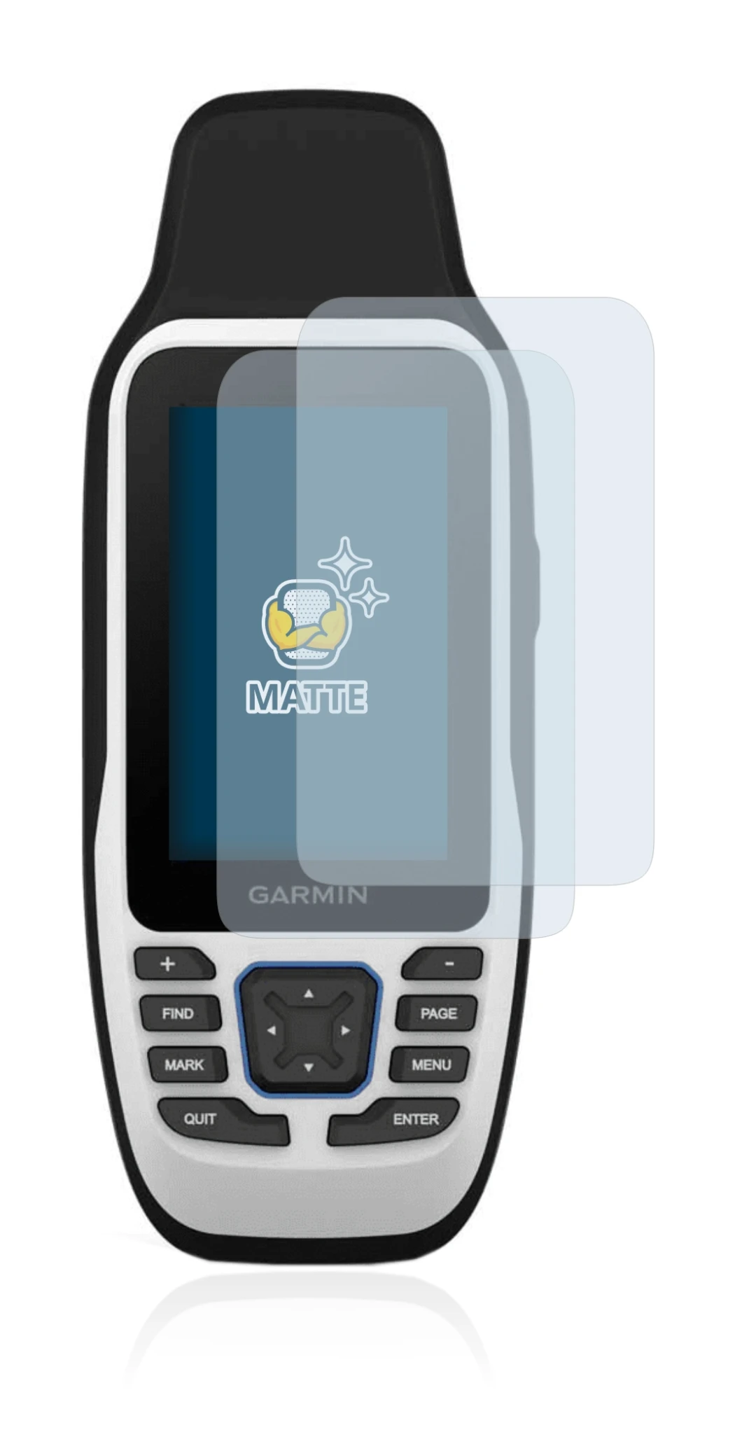 Image of the device Garmin GPSMAP 79s with a wide variety of screen protectors.