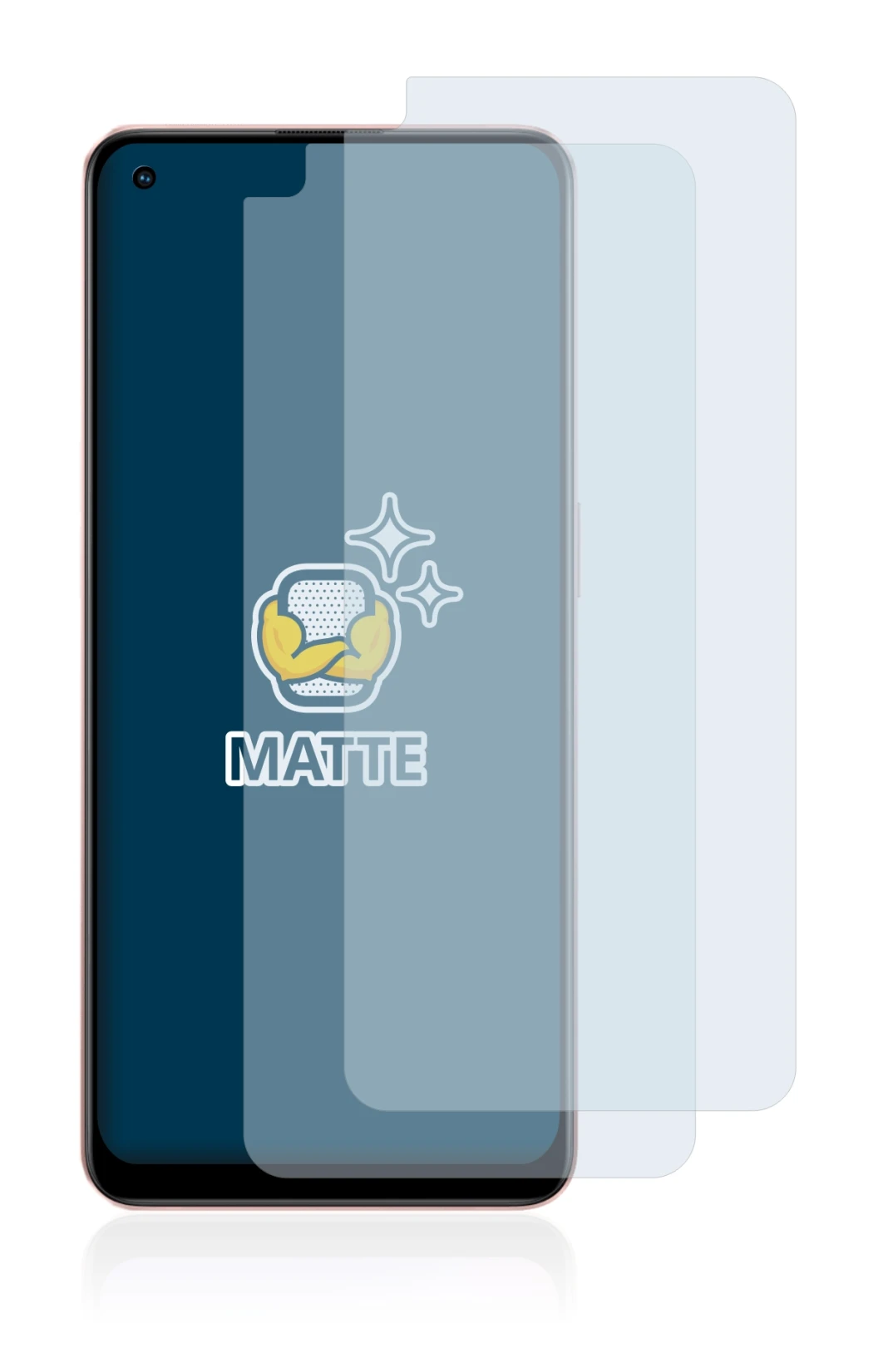 Image of the device Oppo A96 with a wide variety of screen protectors.