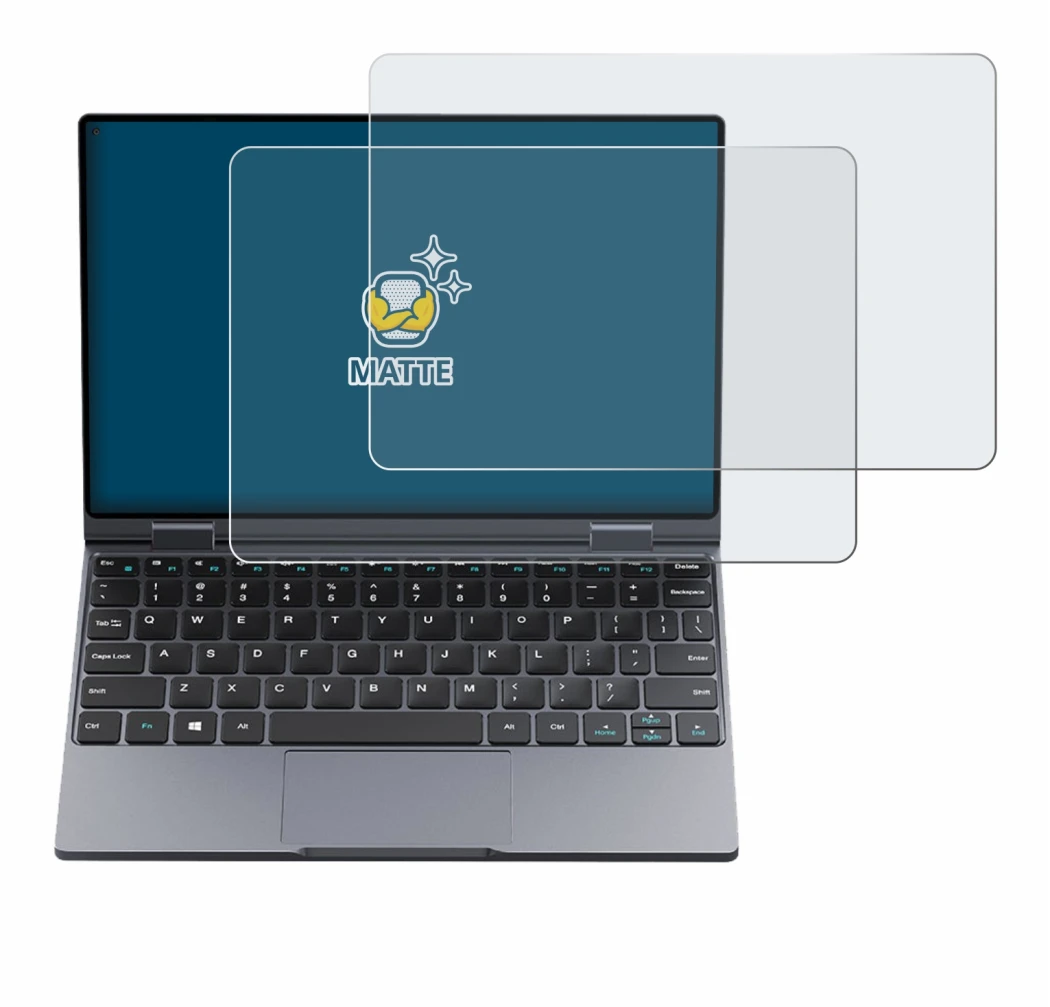 Image of the device Chuwi MiniBook X with a wide variety of screen protectors.