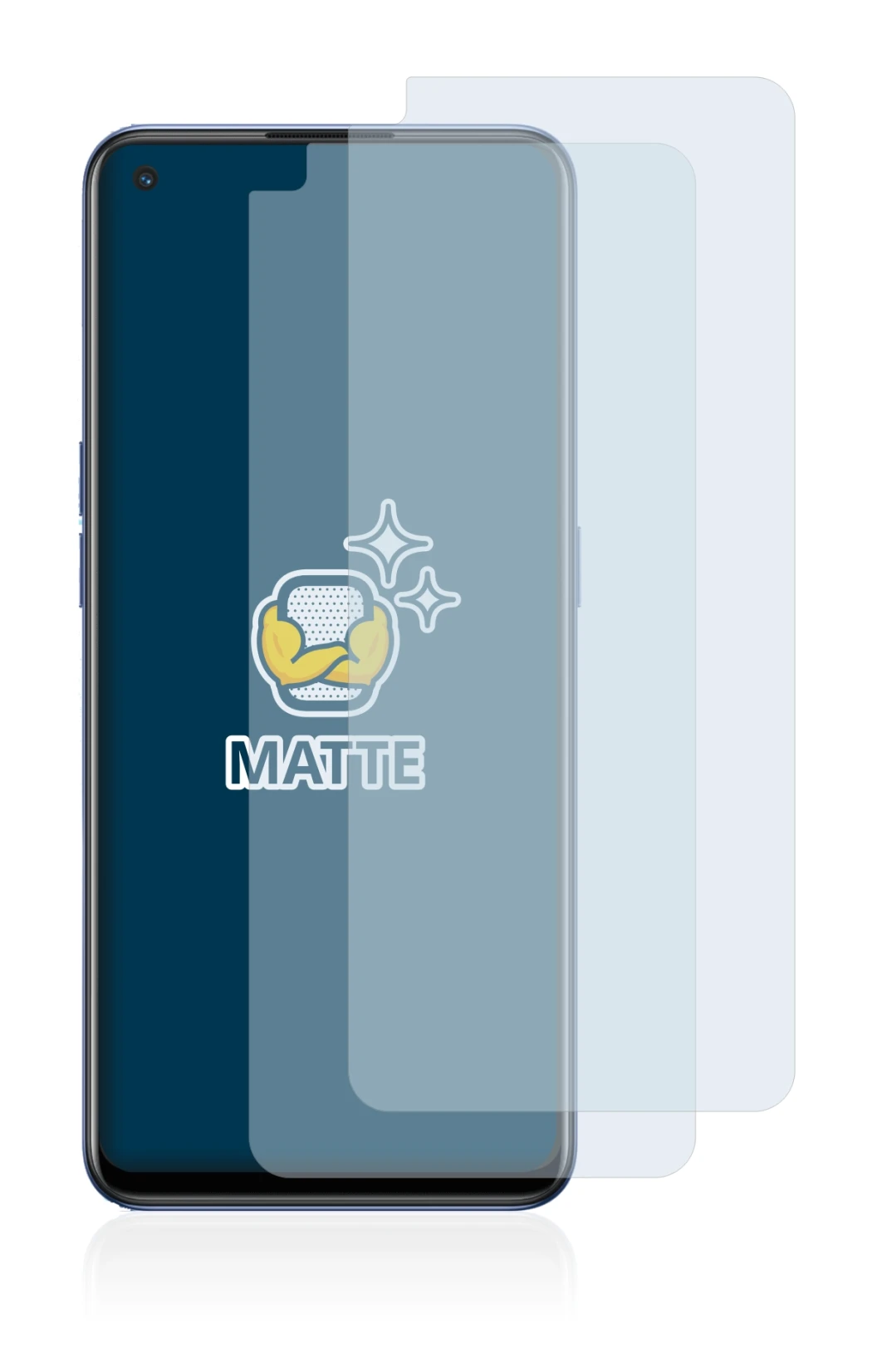 Image of the device Oppo Find X5 Lite with a wide variety of screen protectors.
