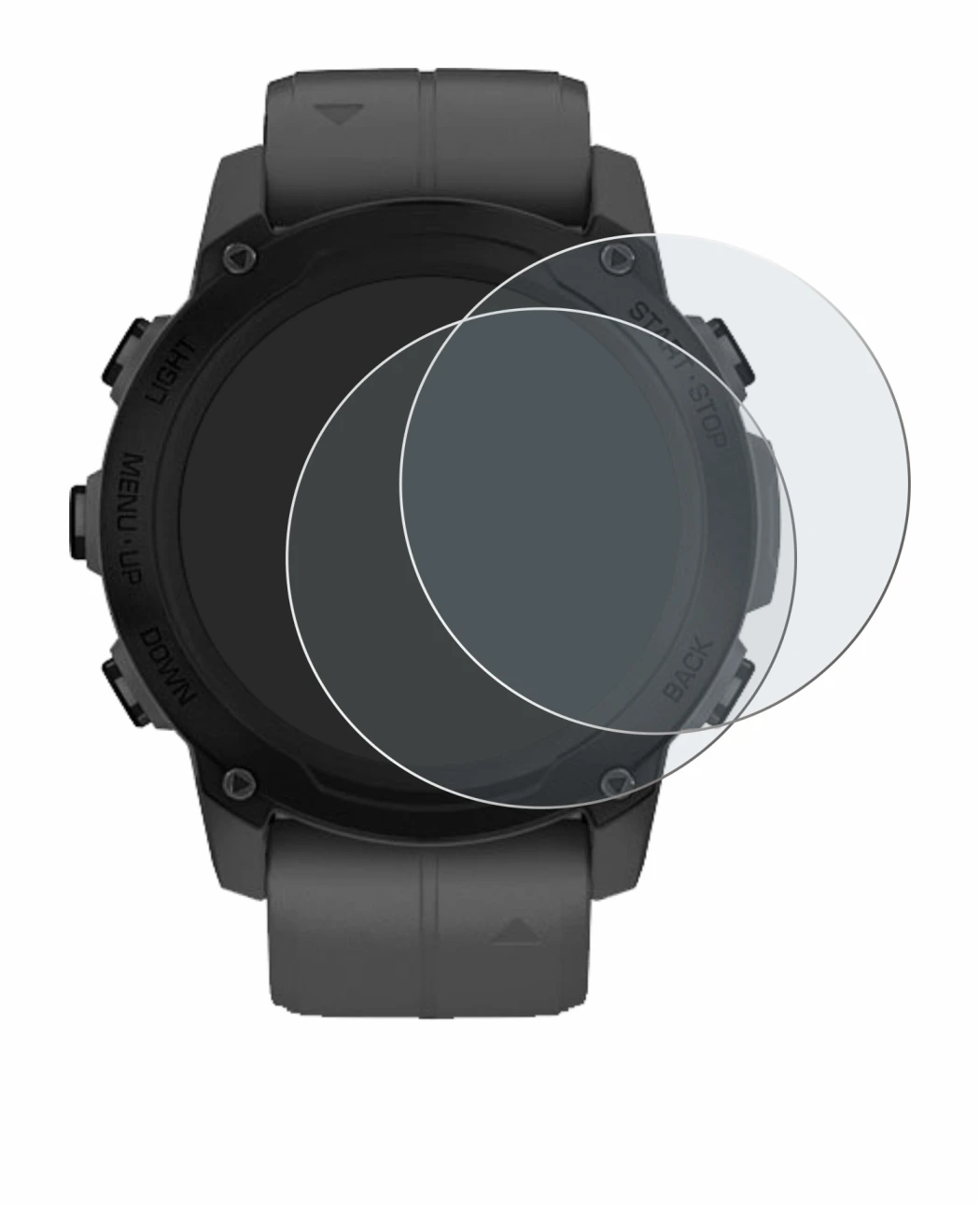 Image of the device Garmin Descent G1 with a wide variety of screen protectors.