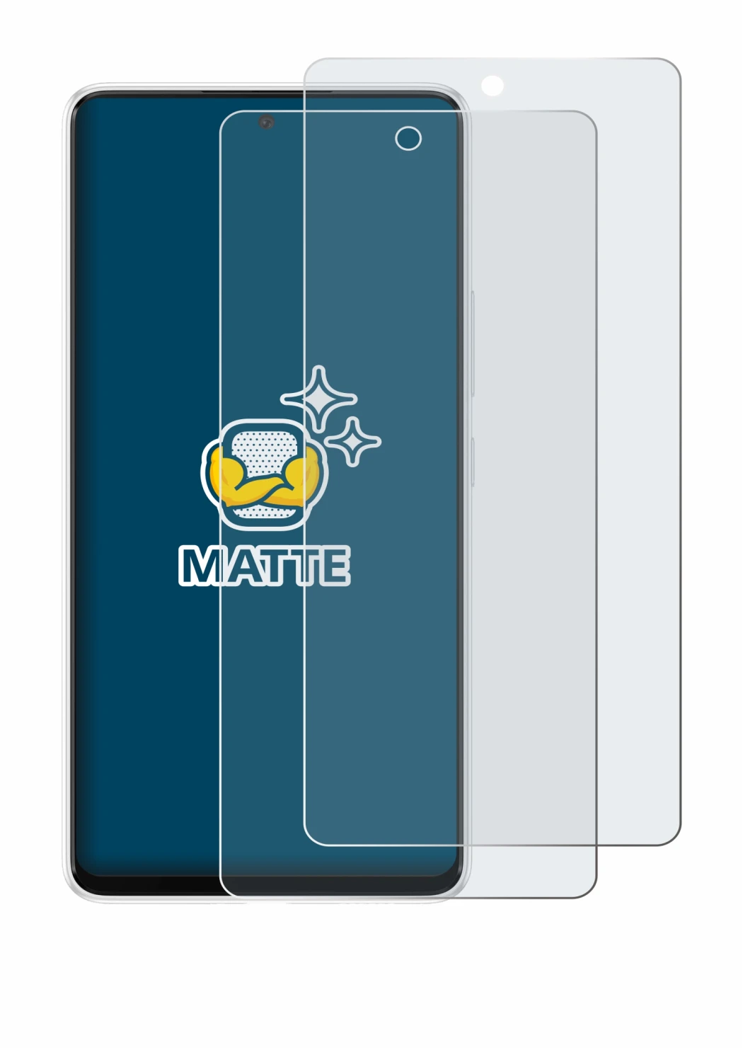 Image of the device Samsung Galaxy A53 5G with a wide variety of screen protectors.