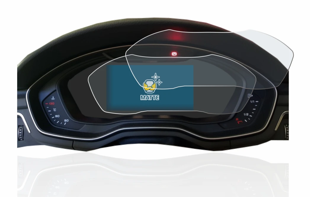 Image of the device Audi A4 B9 2017 Virtual Cockpit with a wide variety of screen protectors.