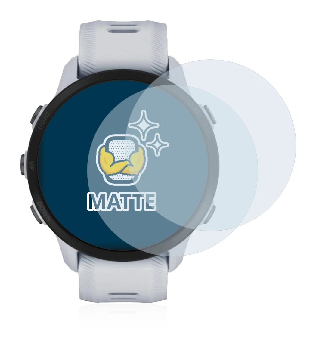 Image of the device Garmin Forerunner 955 with a wide variety of screen protectors.