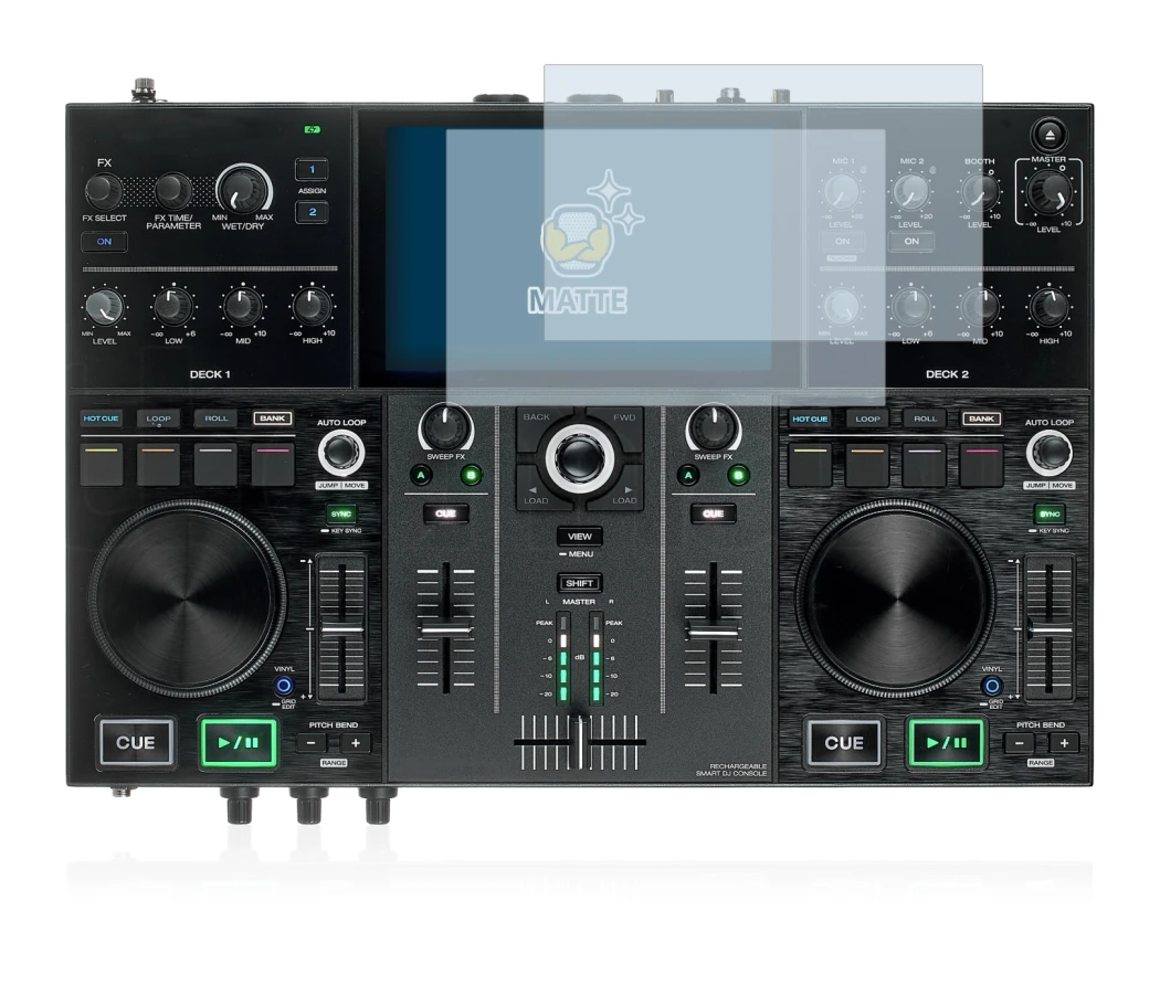 Image of the device Denon DJ Prime Go with a wide variety of screen protectors.