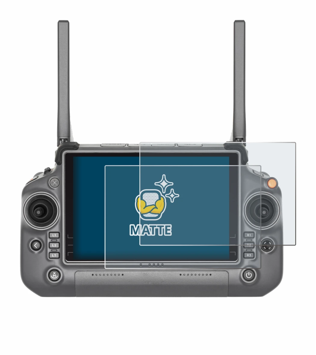 Image of the device DJI RC Plus with a wide variety of screen protectors.
