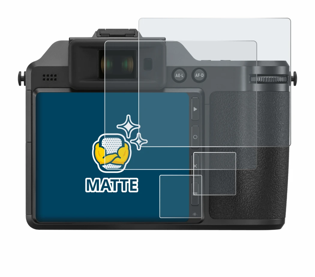 Image of the device Hasselblad X2D 100C with a wide variety of screen protectors.