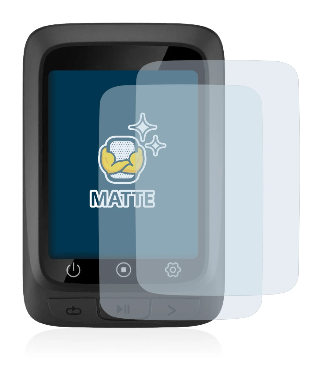 Image of the device CooSpo BC107 with a wide variety of screen protectors.