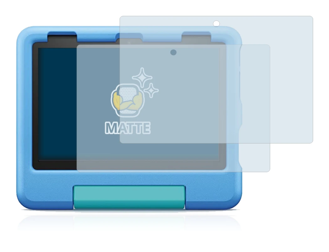 Image of the device Amazon Fire HD 8 Kids 2022 with a wide variety of screen protectors.