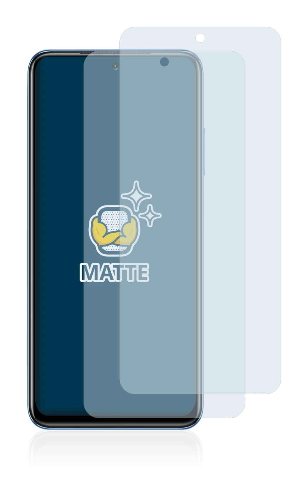 Image of the device Xiaomi Poco M5s with a wide variety of screen protectors.