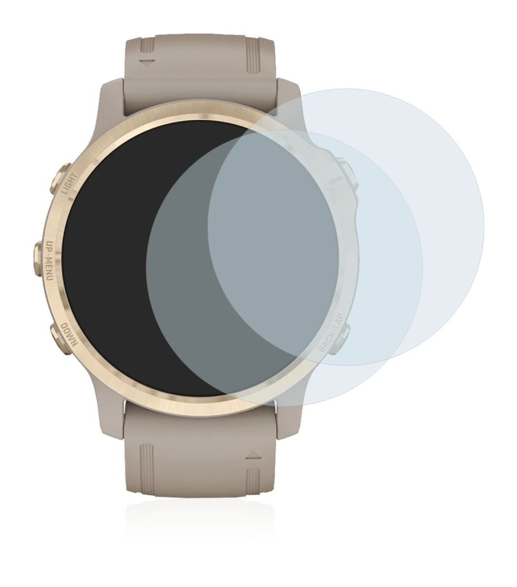 Image of the device Garmin Fenix 6S Pro Solar with a wide variety of screen protectors.