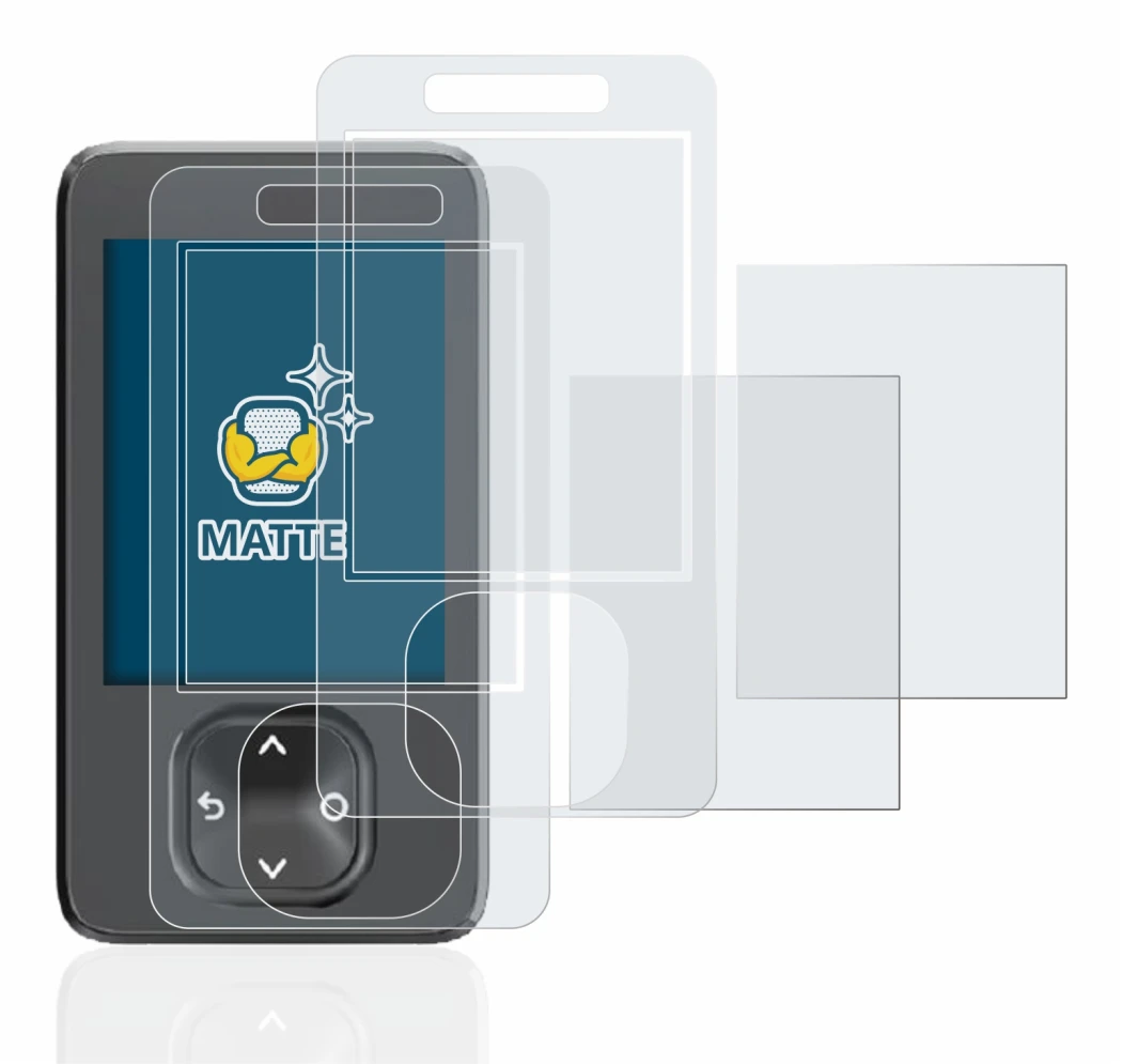 Image of the device Dexcom G7 CGM with a wide variety of screen protectors.