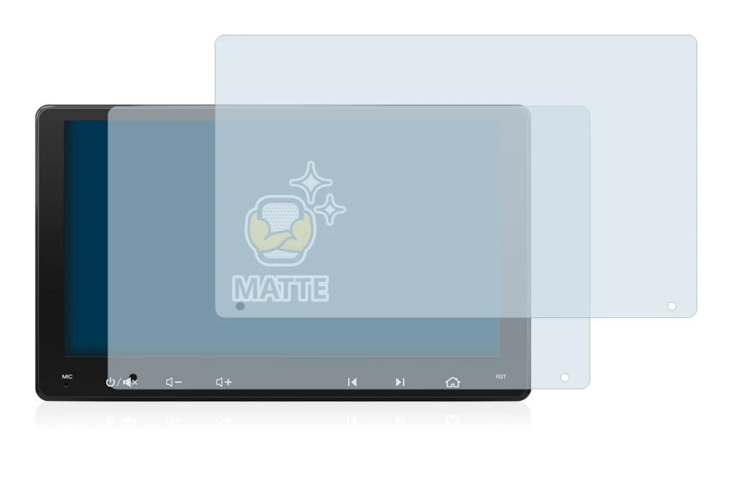 Image of the device Atoto A6 PF 9 Zoll with a wide variety of screen protectors.
