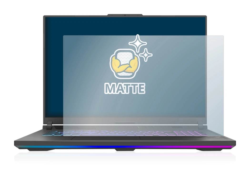 Image of the device ASUS ROG Strix G18 G814 2023 with a wide variety of screen protectors.