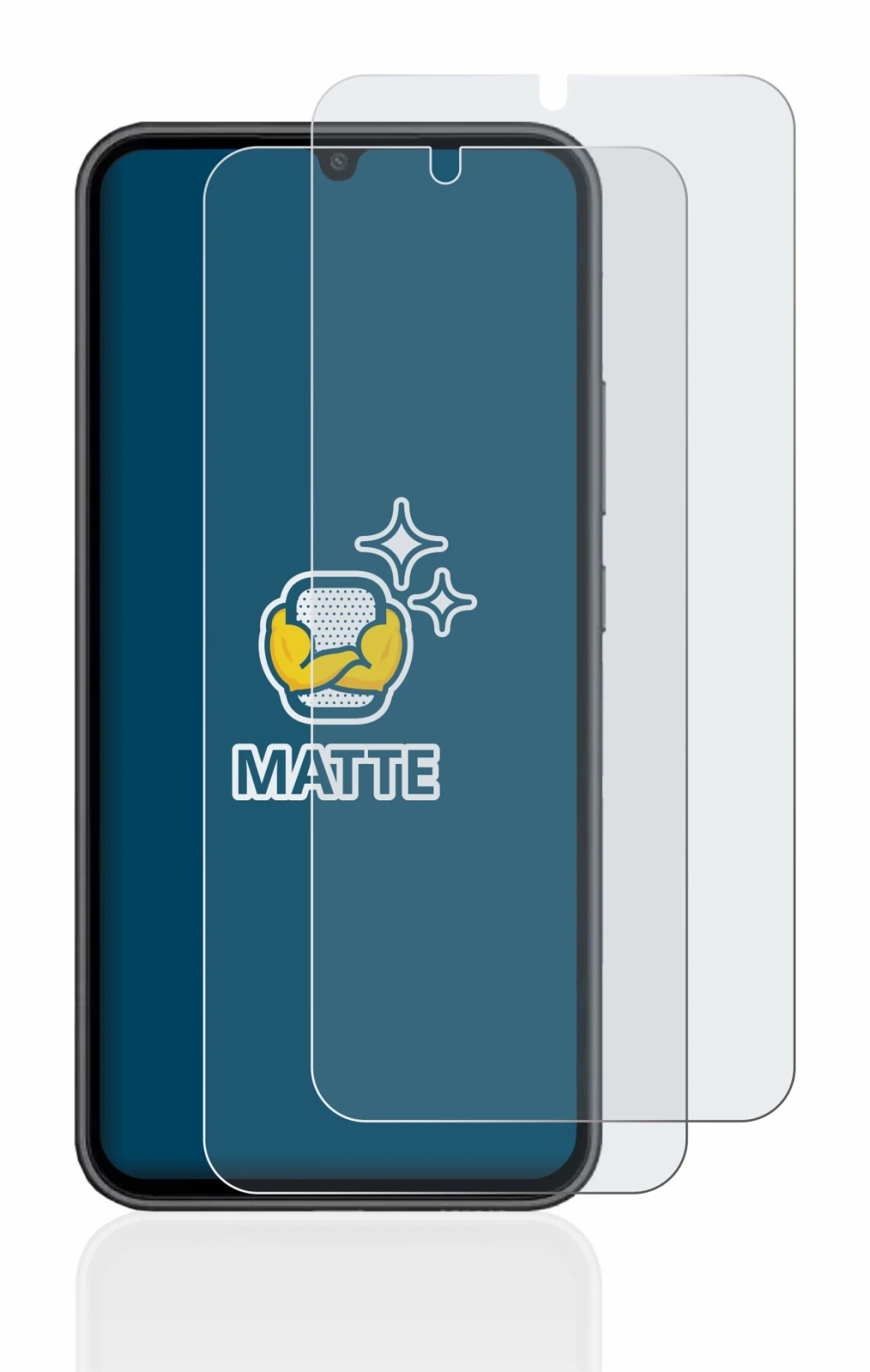 Image of the device Samsung Galaxy A34 5G with a wide variety of screen protectors.