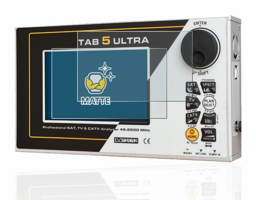 Image of the device Rover TAB 5 ULTRA with a wide variety of screen protectors.