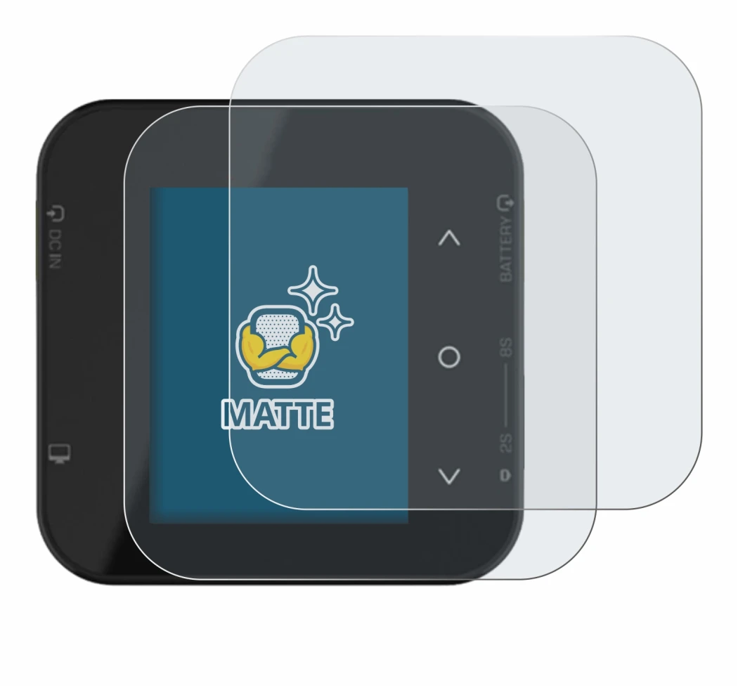 Image of the device ISDT Air8 with a wide variety of screen protectors.