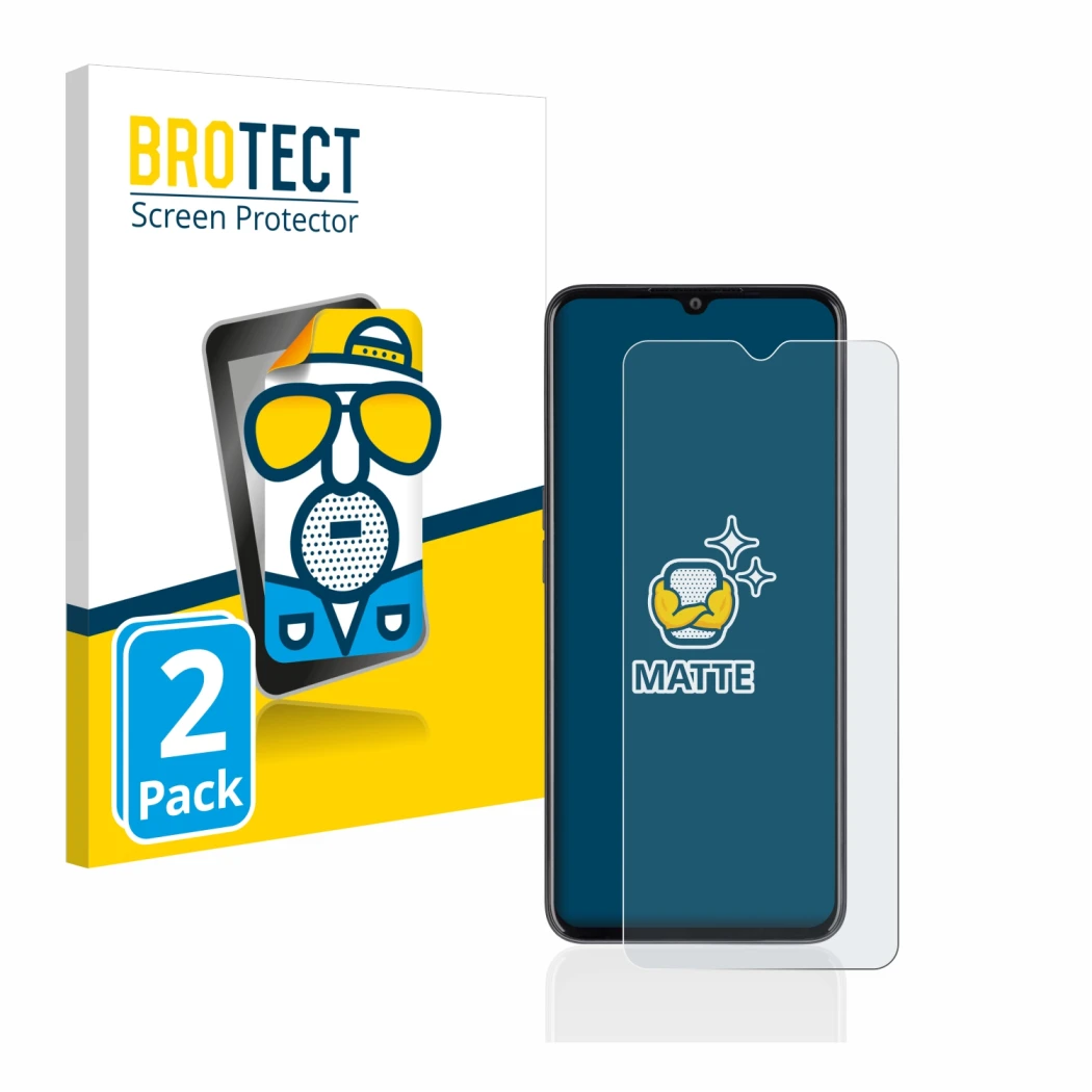 Front side of a product packaging with the brand logo BROTECT. Next to it is the device Oppo A77 5G shown with the correspondi