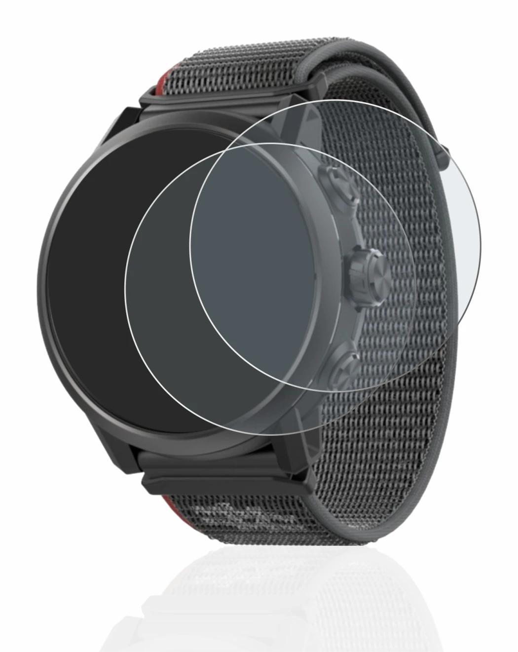 Image of the device Coros Apex 2 with a wide variety of screen protectors.